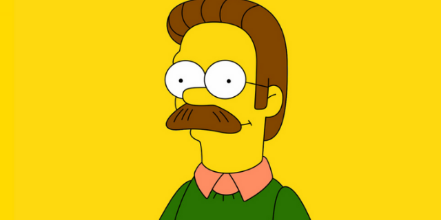 Personagem Ned Flanders, da série Os Simpsons.