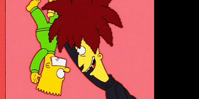 Personagens Bart e Sideshow Bob, da série Os Simpsons.